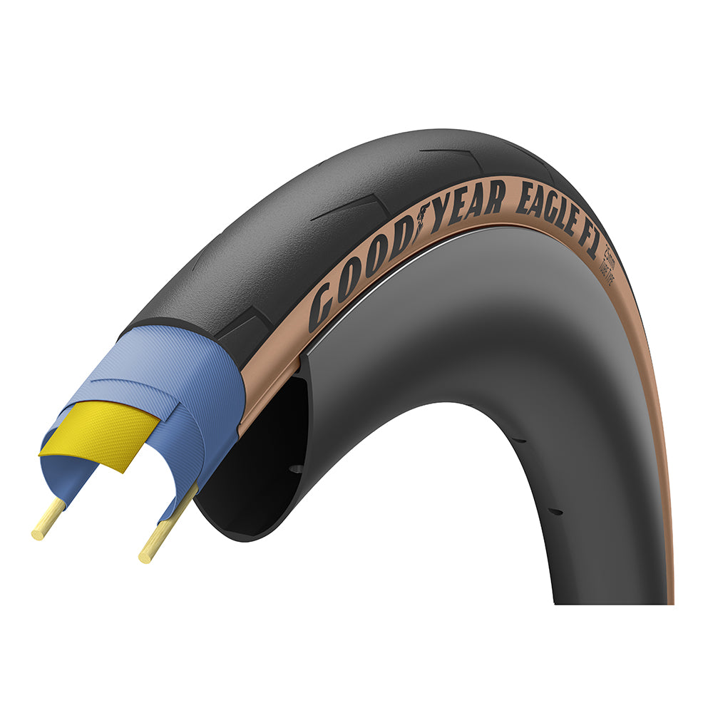 GOODYEAR ROAD TYRE - EAGLE F1 TUBELESS - 25MM - TAN - Image 5