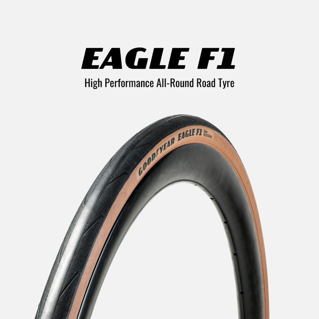 GOODYEAR ROAD TYRE - EAGLE F1 TUBE TYPE - 28MM - TAN - Image 1