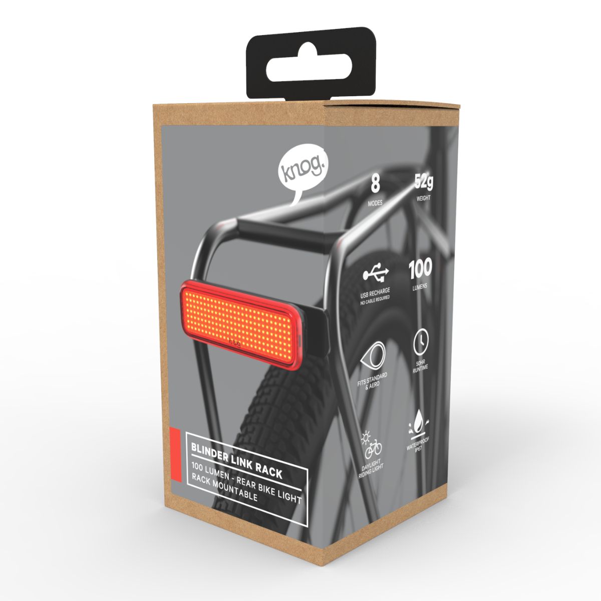 KNOG BLINDER LINK CARRIER RACK MOUNT REAR BIKE LIGHT - Image 9