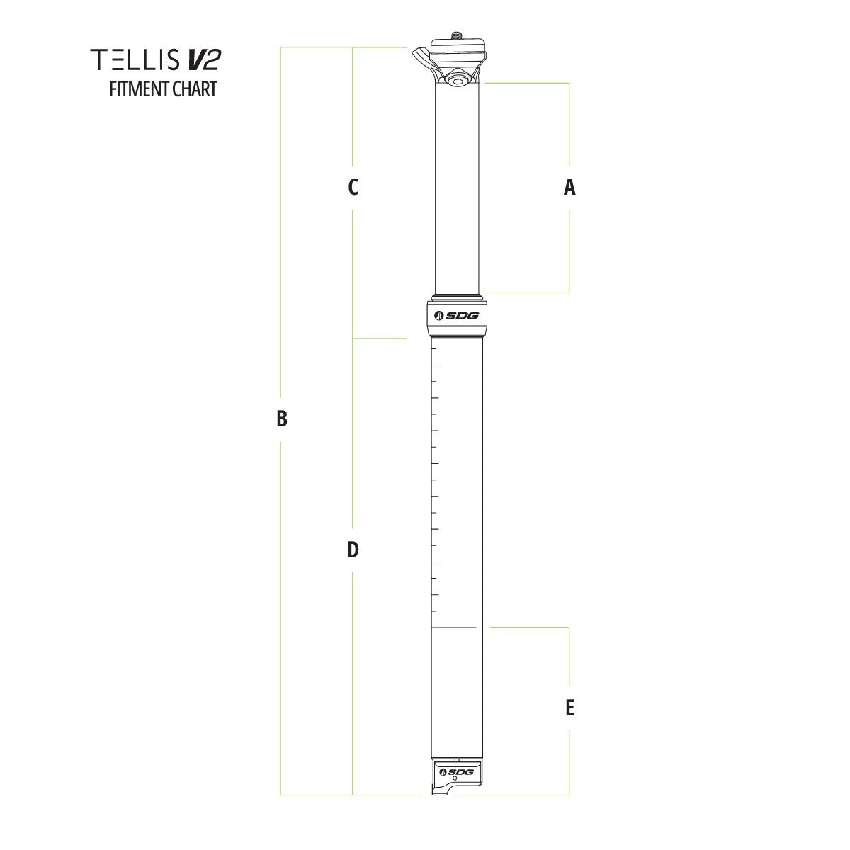 SDG - TELLIS V2 DROPPER SEATPOST - 31.6MM - Image 15