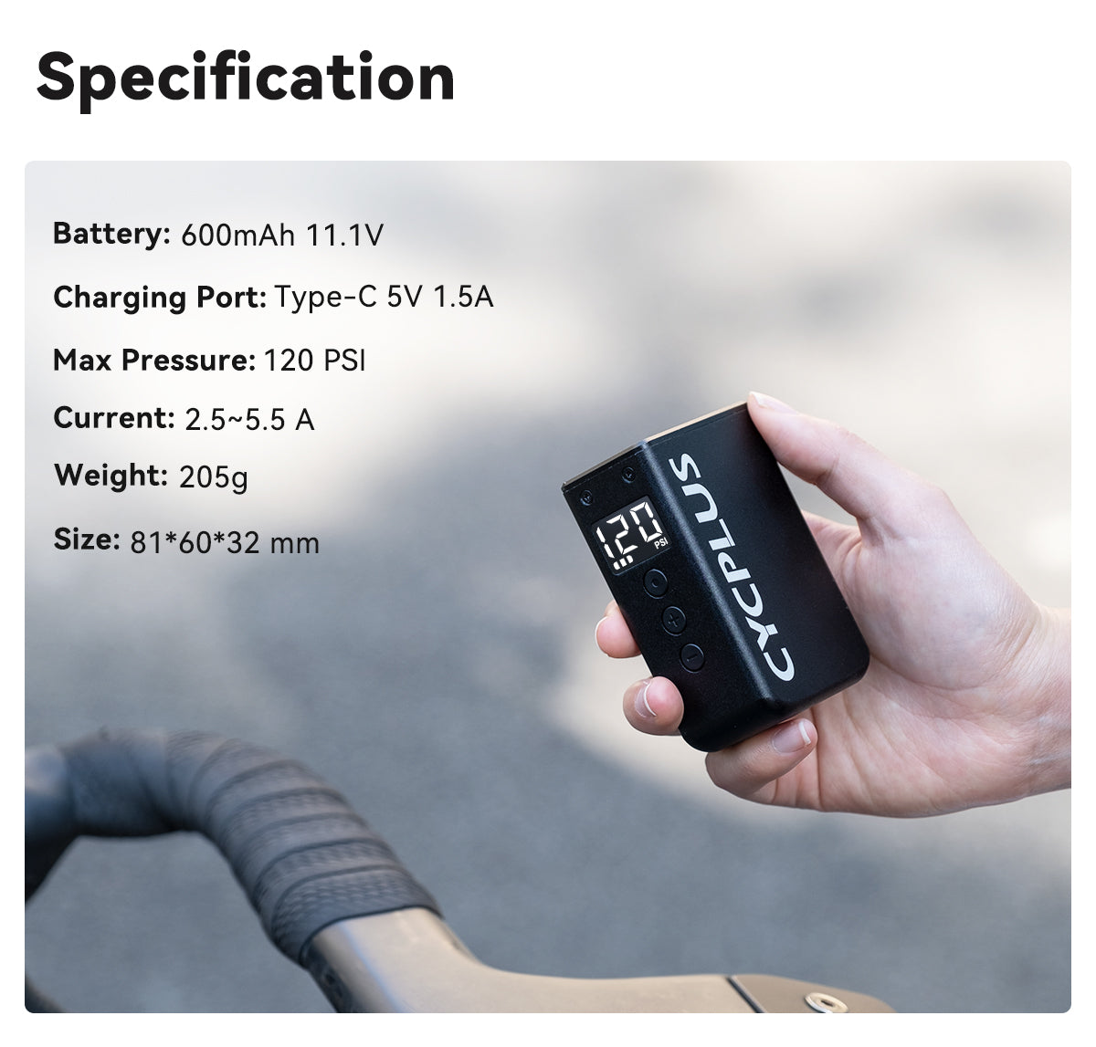 CycPlus AS2 Pro Max Electric Mini Bike Pump