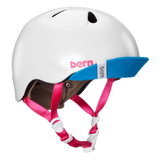 Bern Nina Satin White w/ Flip Visor