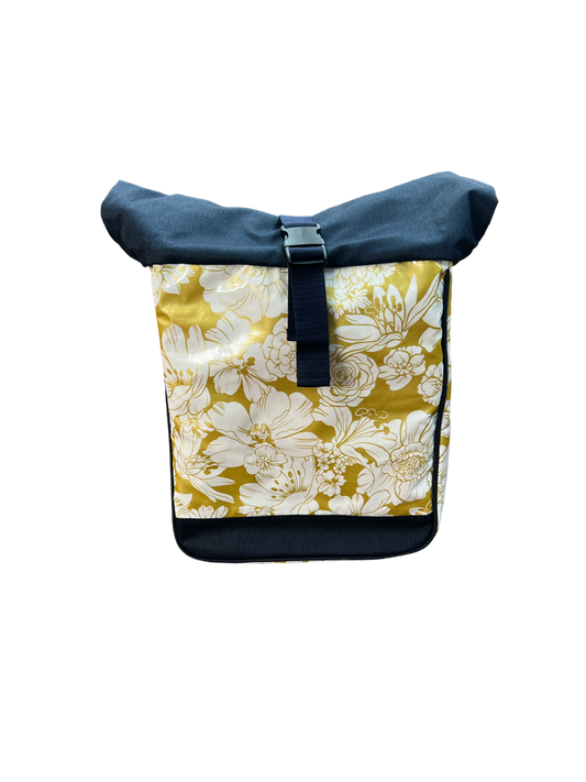 iKuri Kombi Backpack Pannier - Gold Floral